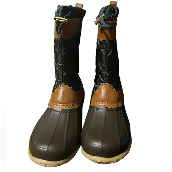 NIB Tommy Hilfiger Arcadia Duck Boots-Green - Picture 2 of 7